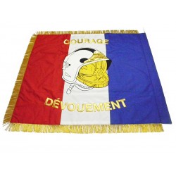 Drapeau de sapeur pompier - Courage Dévouement