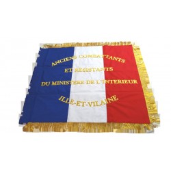 Drapeau des Anciens combattants et resistants du ministere de l'interieur Ille-et-vilaine