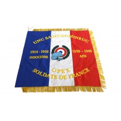 Drapeau de UNC Saint-Domineuc 1914-1918 1939-1945 Opex Soldats de France