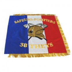 Drapeau de sapeur pompier - 38 Theys