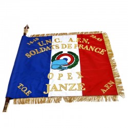 Drapeau militaire - UNC AFN Soldats de France OPEX JANZE