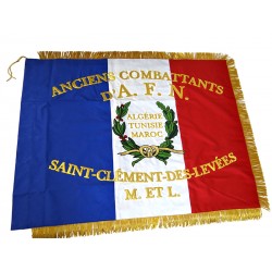 Drapeau militaire - Anciens Combattants A.F.N Saint-Clément-des-levées M. et L.